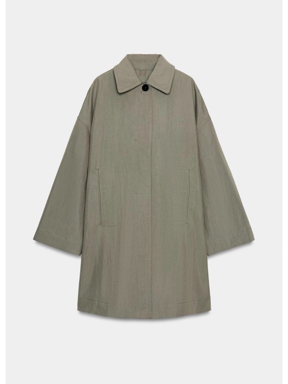 Zara Oversized Trench Coat in Sage Green